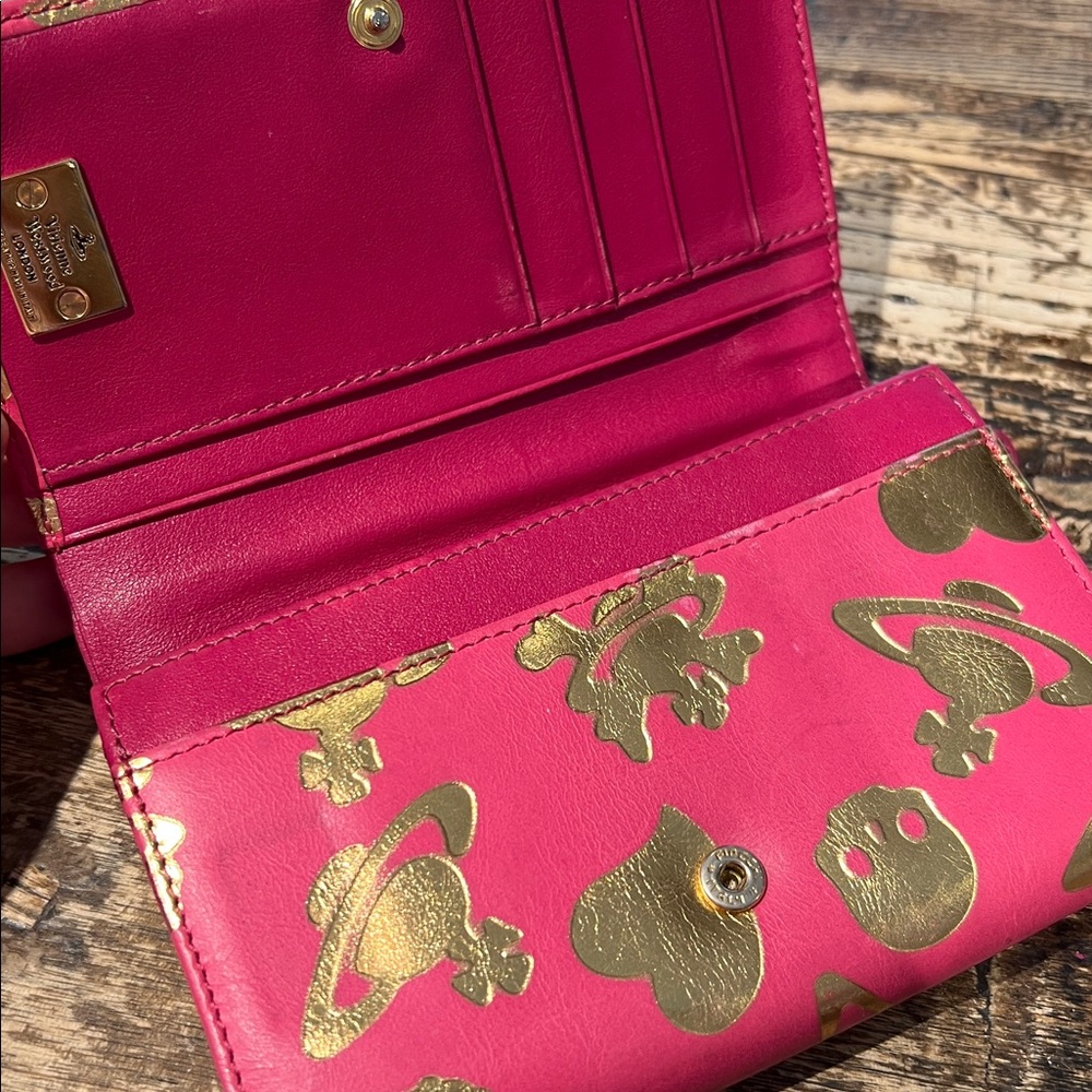 Vivienne Westwood Pink Gold Leather Wallet - Picture 4 of 8